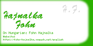 hajnalka fohn business card